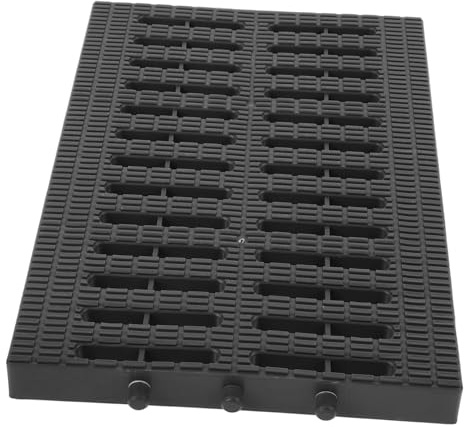 jojofuny Trench Drain Grate Plastic Sewer Cover 20x30x2.5cm Black Replaceable Kitchen Outdoor Drainage Grille Suitable for City and Restaurant Drains