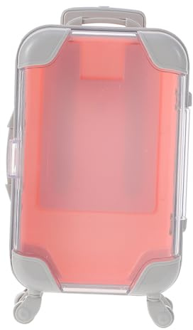 ELAYARD Caja de Pestañas Postizas de Plástico Rosa Diseño Maleta, Ligera y Fácil de Llevar para Viaje, Organizador Creativo con Sellado