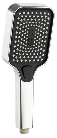 PEVAVFZMMY Cabezal de ducha techo negro gran caudal y alta presión, rotación 360°, ABS grueso, for baño for efecto lluvia potente Cabezal de ducha(Silver Hand Shower)