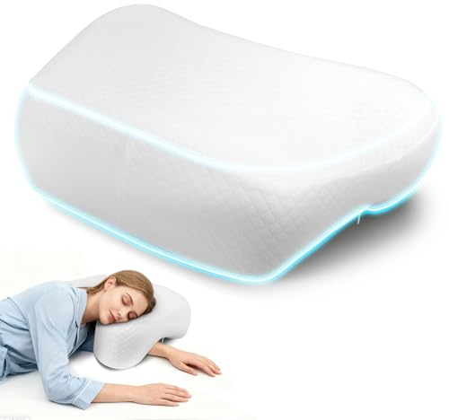 Neulriscn Side Sleeper Pillow with Arm Hole, Memory Foam Arm Pillows for Shoulder and Neck Pain, Anti Hand Numb Pressure Ergonomic Support Pillow for Side, Back and Stomach Sleeping