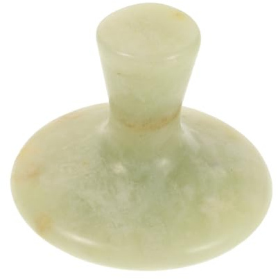 HONMEET Gua Sha Gesichtsroller aus Grünem Stein in Pilzform Kompaktes Massagewerkzeug zur Hautpflege und Entspannung für Gesicht und Zuhause