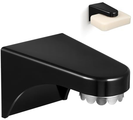 jojofuny Porte-Savon Magnétique Mural Abs avec Ventouse Support Suspendu Anti-Glisse pour Salle de Bain et Cuisine Design Aéré pour Séchage Rapide