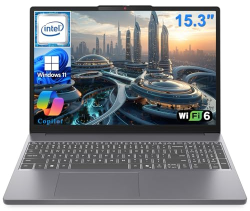 Lenovo 15.3 FHD+ Laptop, Intel 8-i5-13420H, 8GB DDR4 RAM, 512GB PCIe SSD | 2026 edition, long life battery, WiFi 6, Bluetooth 5.2, HDMI, Type-C, co-driver key, Windows 11 Home, Slate