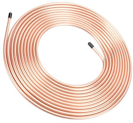 Generic Tubi per Freno Rivestiti in Rame da 1/4 di Pollice con 16 Raccordi, Applicazione Versatile per Sistemi Frenanti Automobilistici, Adatti per Auto e Camion