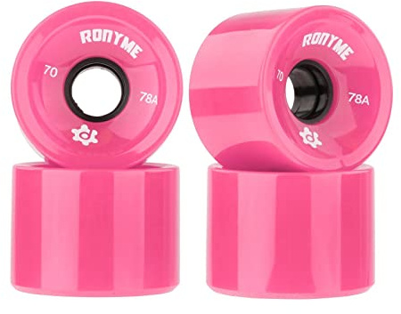 ZYIHNIRB 4 Skateboard Rollen, Longboard Rollen, Ersatzrollen, Skateboard Teile mit Griffiger 78A Härte für Optimale Kontrolle Beim Täglichen Pendeln Und Mehr, Rosa