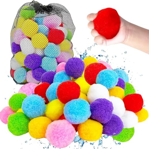 Palle D'Acqua Per Piscina 60 Pezzi Di Morbidi Giocattoli Da Festa Estiva | Giochi Che Assorbono Acqua Per Prato Spiaggia Stagno Viaggio Vacanza Campeggio Giardino Cortile All'Aperto