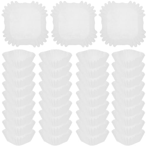 CTIRCHIU Pirottini Quadrati 1000 Pezzi in Carta Bianca per Dolci e Muffin Resistenti e Facili da Sformare, per Cucina Domestica e Negozi Alimentari