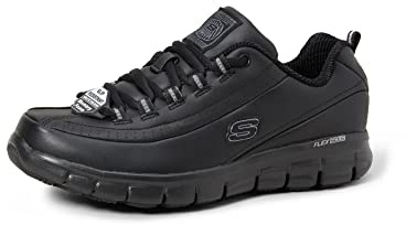 Skechers Damen Sure Track Trickel Sicherheitsschuhe, Black Leather, 39 EU