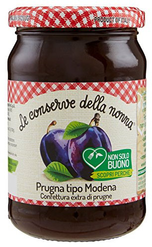 Le Conserve della Nonna Confettura di Prugna Tipo Modena Ottenuta da Frutta Fresca e con Zucchero di Canna - 340 gr - [confezione da 4]