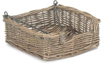 Red Hamper Antiker Serviettenhalter aus Weidengeflecht, Höhe 70 cm x Breite 19 cm x Tiefe 19 cm