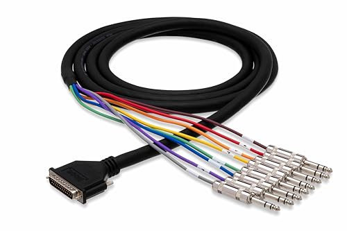 Hosa DTP-803, standard Multicore Kabel, 1 DB25 Stecker an 8 symmetrischen Klinkenstecker, 3m Länge
