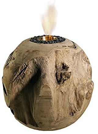 Ambientehome 20089 Boule de feu en Teck 20 cm Marron 20 cm