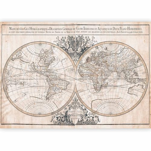 murando Fotomurales 400x280 cm fotomurales tejido no tejido - decoración de pared XXL moderna - de diseno - papel pintado pared - Mapamundi Mapa Mundi Continente k-B-0033-a-a | pared XXL moderna - de diseno - papel pintado pared - Mapamundi Mapa Mundi Continente