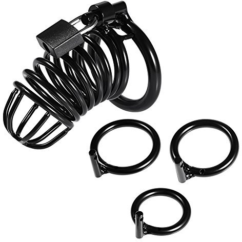 Keuschheitsgürtel Mann Keuschheitskäfig mit 3 Verschiedene Größen Cockringe Bequemes Cock Cage Peniskäfig Metall Chastity cage UTIMI SM Bondage Fetisch Keuschheit Sexspielzeug für Männer