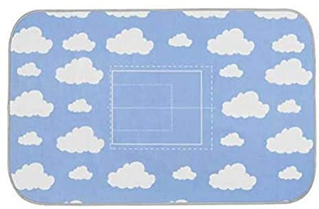 Maximex Dampfbügeldecke 2 in 1 mit Faltschablone 100 x 63 cm - Bügelunterlage, hitzebeständig, Baumwolle, 100 x 63 cm, Blau