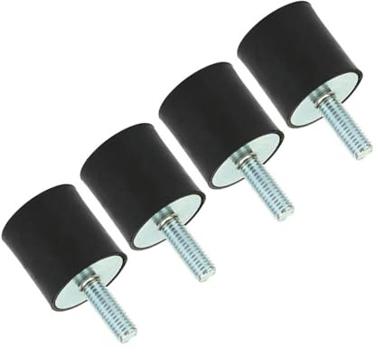 Fafeicy 4 Stück M8 Gummilager, Anti -Vibration Gummiisolatorhalterungen, Schwingungsdämpfungsgummilagerungen Bootsspulen, Geometrisches Design, für hauptsächlich in Luftkompressoren (VD30*30 M8*23)