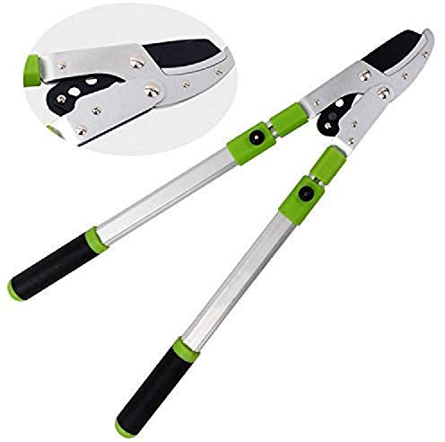 RONGJJ Astschere, Teleskop-Ratschen-Lopper Ausziehbarer Amboss & Bypass-Astscheren Qualitäts-Gartengerät