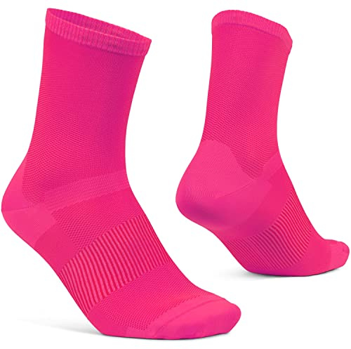 GripGrab Lightweight Airflow Sommer Radsocken - Atmungsaktiv, 10 Farben | CoolMax EcoMade Fasern, Open-Mesh Zonen, rutschfester Sitz - Kurz ca. 9 cm / Lang ca. 15 cm hoch, superleicht