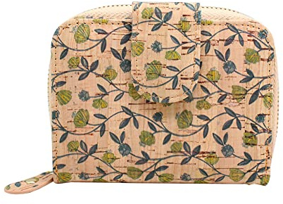 CorkAllin Kork Geldbörse für Damen, Lederfreie Geldbörse aus natürlichem Kork mit Kartenhalter Münzfach Geldbörse, Veganes Geschenk für Damen