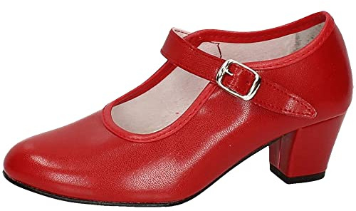 PASOS DE BAILE 15 SEVILLANAS FLAMENCOS RAGAZZA Scarpe TACCO, rosso, 40 EU