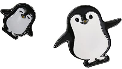 Jolie broche pingouin en émail pour châle, sac à dos, veste, chapeau, robe, pull, broche anti-lumière, bijoux tendance pour femmes et filles, Métal, Nouveau