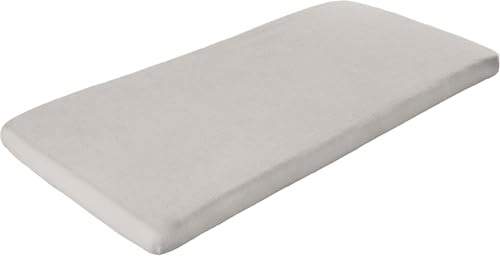 Erwin Müller Kinder-Spannbettlaken, Spannbetttuch Erding Frottee-Stretch - hautsympathisch, kuschelig, Rundumgummi, Liegefläche aus Baumwolle - grau Größe 60x120-70x140 cm