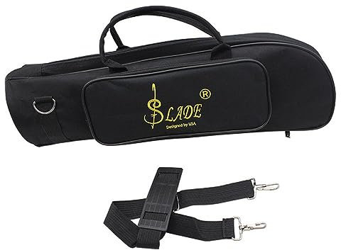 Trompetenkoffer, weiche Trompetentasche, Doppelreißverschluss, Aufbewahrungstasche, Trompetentasche, mit verstellbarem Schultergurt, Trompetenkoffer, wasserdicht, Trompetentasche, Gigbag für Profis,