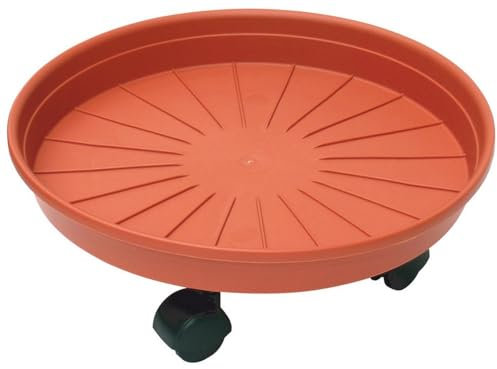 3PZ SOTTOVASO TONDO MARGHERITA CON RUOTE cm. 35 (Ï) x 6 h