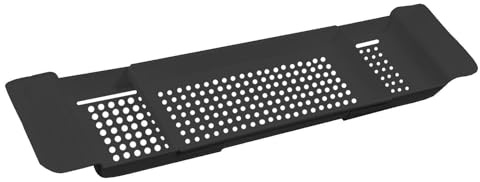 Expandable Bath Tray, Extendable Bathtub Caddy Tray, Extendable Bathtub Tray, Bath Trays for Across the Bath, Extendable Bath Shelf Bathtub Tray, Adjustable Bath Tub Organizer, Black