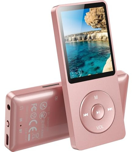 32Go Lecteur MP3 Bluetooth 5.3 avec Haut-Parleur AGPTEK Lecteur Musical sans Perte HiFi 70H Ultra-Longue Autonomie Baladeur Portable avec Radio FM Enregistrement MP3 Sport pour Enfant（sans écouteur）