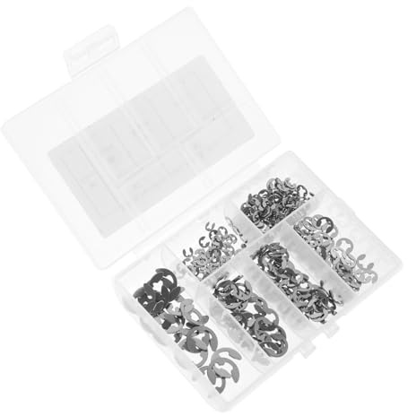 iplusmile 600piezas E-type Anillos De Retención De Acero Inoxidable De Arandelas Abiertas Divididas Para Aplicaciones De Maquinaria Resistencia La Corrosión Para Uso Interior y Exterior