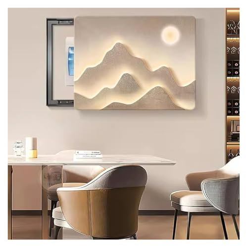 ZLYWE Modern Decorative Lid Electric Box, Meter Cover Cover Decorative, Modern Simple Distribution Box Hanging Painting, Fuse Box Cover Cabinet, Ideal for Your Home (80x60cm)