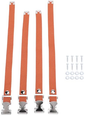 4-teilige Gurte für Trockenbau-Stelzen – verstellbares Gurtset mit Fußbändern für Trockenbau, flexible Nylon-Aluminium-Legierung, Schnallenersatzteil für Stelzen, 4 Schuhgurte + 8 Schrauben + 8 Abst