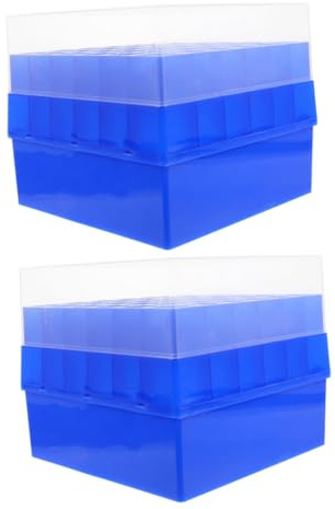 COSMEVIVI 2 Stück Reagenzglasbox aus Kunststoff 36 Löcher Nummeriert für 10/15 Ml Zentrifugenröhrchen Langlebiger Probenröhrchenhalter für Labor und Tiefkühlaufbewahrung