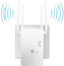 WLAN Repeater WLAN Verstärker 1200Mbit/s Dual-Band WiFi Booster mit Repeater/Router/Access Point Modus,4 Antennen,Einfache Einrichtung,WiFi Range Extender mit LAN/WAN Port（weiß）