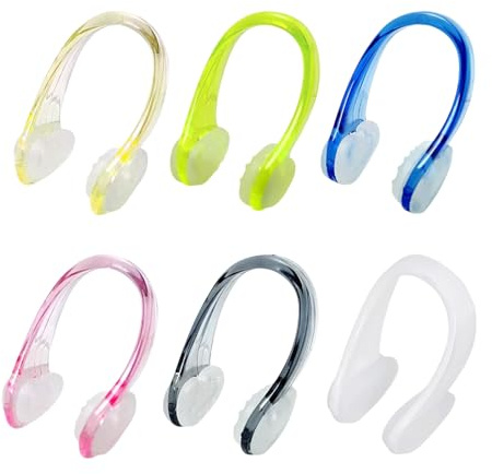 KinetiCore Nose Clips Swimming, 6 Pcs Swimming Nose Clip Plugs Adult Silicone Swim Pegs Reusable for Swimming Training Adults Beginner