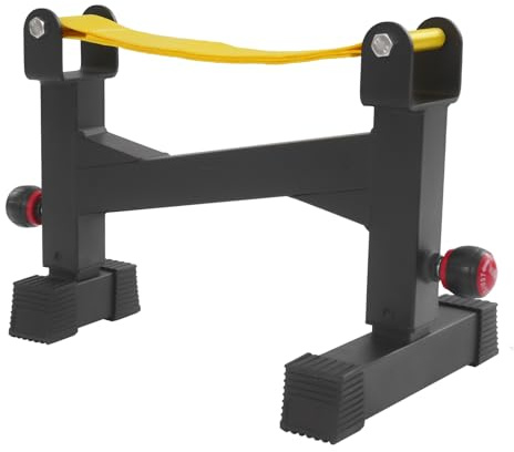 Deadlift - Supporto per imbracatura, telaio per bilanciere, in acciaio al carbonio di spessore 2 mm, per uso in palestre, colore: giallo, nero