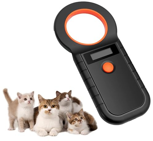 Haustier Mikrochipscann, Wiederaufladbarer USB Tierchip Lesegerät Chipleser Hunde Chip Scanner Katze ISO11784/(85) FDX-B/EMID Mikrochip Lesegerät für Hunde/Katze
