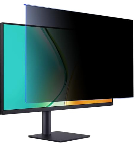 PRSPR 23 Inch Hanging Privacy Screen Protector for Monitor – Anti-Spy Blue Light Blocking Acrylic Filter, Anti-Glare Removable Eye Protection Panel for 16:9 LED LCD Widescreen Displa (Privacy + Blue