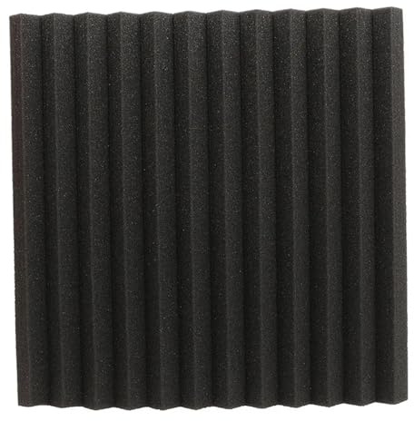 Akustikschaumstoff Schwarz/Rot 30 x 30 cm Schallschutzschaum, schallabsorbierende Keilfliesen, Schaumstoff, Geräuschschwamm, Akustikschaum, geeignet for Tonstudio für Tonstudio(Black)