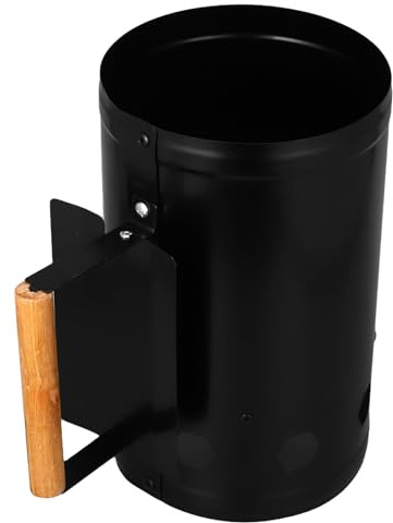INOOMP Steel Fire Starter Barrel and Heat Insulation with Six-inlet Design Random Color for Labour Saving Outdoor Barbecue Charcoal Chimney Starter, for Camping and Bbq Grills