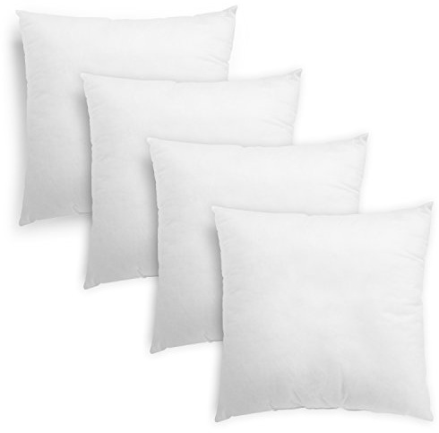 sleepling 4er Set Kissen 40x40 cm, Kissenfüllung, Sofakissen, Inlet | Füllung für Bezug, 4 Stück Faserkissen 40 x 40 cm, Zierkissen, Waschbar, OEKO-TEX, Made in EU