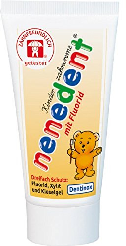 Nenedent Kinderzahncreme mit Fluorid, 20er Pack (20 x 50 ml) Dentinox Zahnpasta für Kinder
