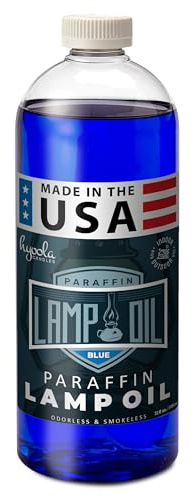 Hyoola Candles Liquid Paraffin Lamp Oil - Blue Smokeless, Odorless, Ultra Clean Burning Fuel for Indoor and Outdoor Use - Highest Purity Available - 32oz