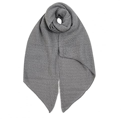 FASHION YOU WANT Damen XXL SCHAL kariert und mit Stern Motiv kuschelig warm Trend 2018 Stola XXL Tuch (schwarz/grau)