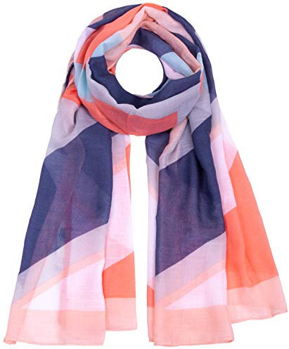 Faera Damen Schal geometrisch gemusterter weicher und leichter Damenschal Einheitsgröße in verschiedenen Farben, SCHAL Farbe:Rosé