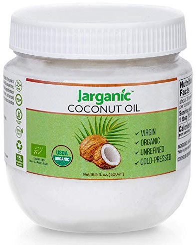 Organic Coconut Oil 500ml for Cooking Baking Hair Skin Body Face - Extra Virgin, Natural, Pure, Cold-Pressed, Unrefined - Vegan Keto Paleo Gluten Free