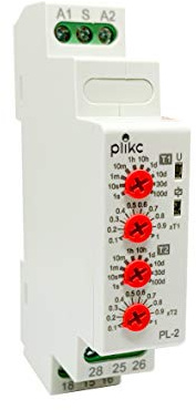PLIKC PL2 – Temporizador cíclico Pausa/Trabajo asimétrico de Cuadro – 2 contactos de Intercambio – 24-240 V AC/DC – PLK032676