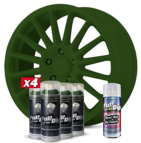AutoFullCar 4 Pack Full DIP CAMO Green with Matte Protection