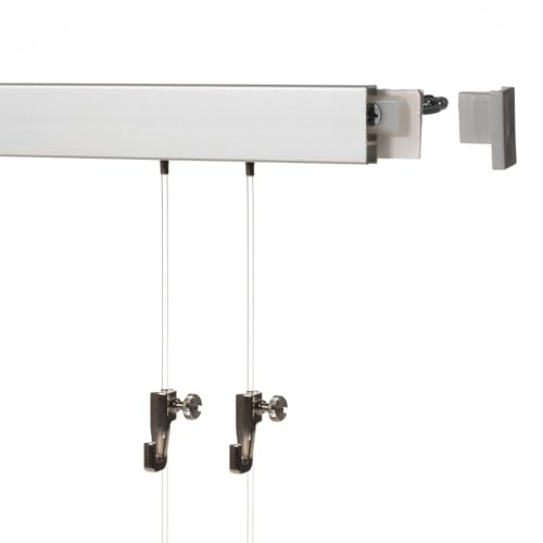 9 Meter (6 x 1,5m) SOFT-RAIL® Bilderschienen Set BUDGET (S), Silber | versch. Längen und Farben